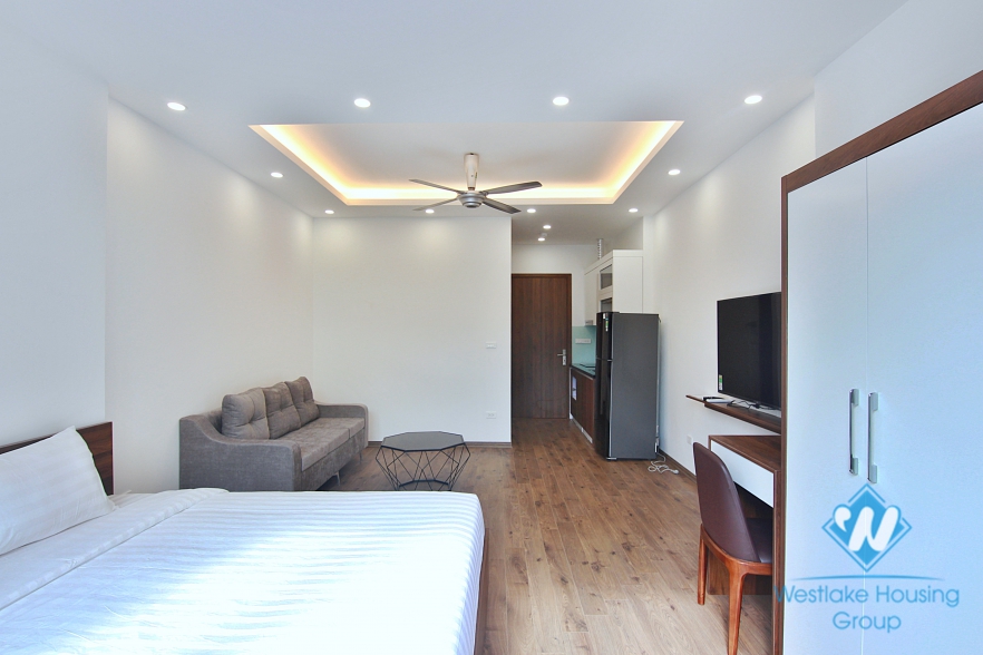 A new penthouse studio with panoramic lake view and contemmporary interior for rent 